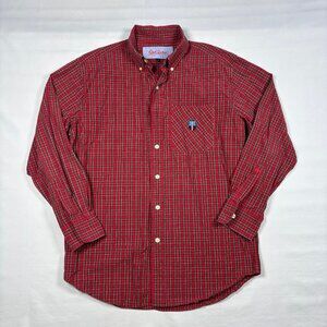 Robert Graham Men's Medium Red Plaid Button Down Shirt Long Sleeve L/S Cotton